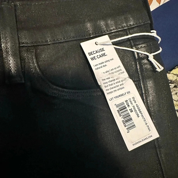 Hudsons Jeans BLACK Women's Natalie Super Skinny Ankle Jean, NWT size 28 - Picture 6 of 7